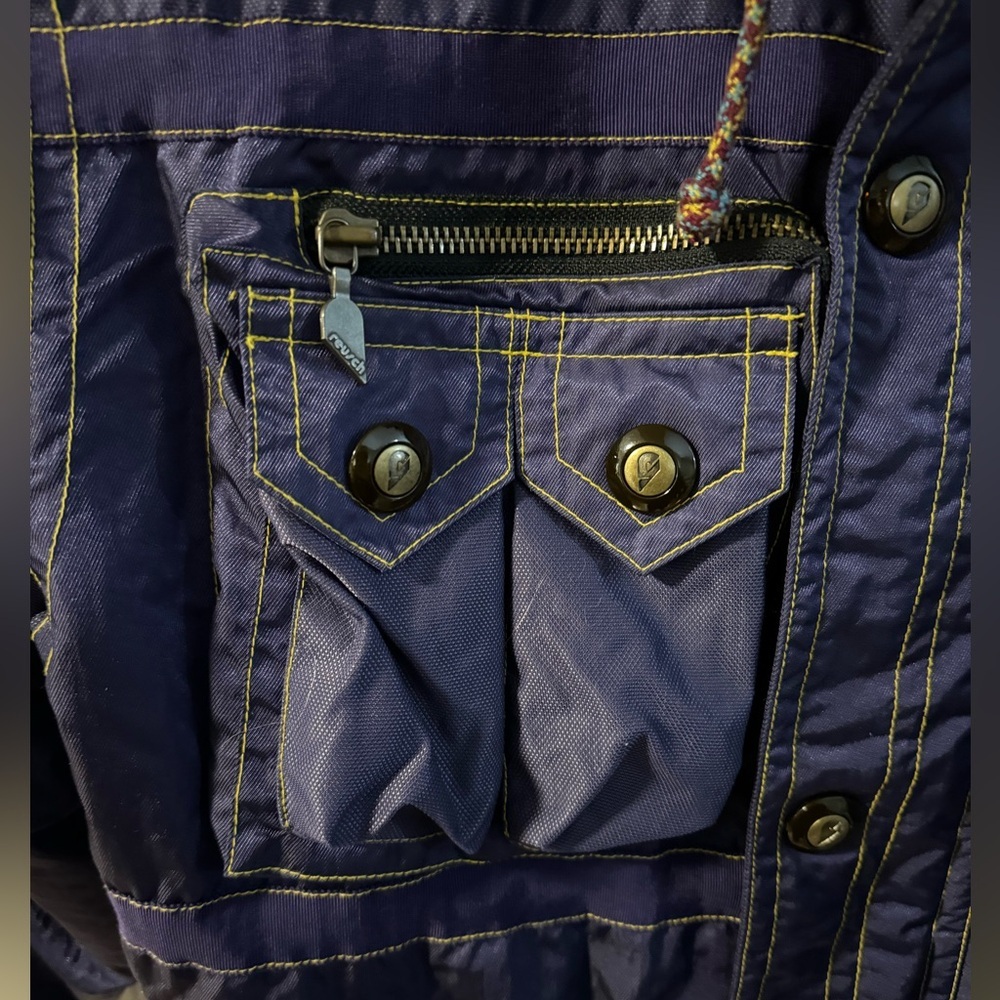 Vintage 90's Reusch Active Wear Purple Hooded Ski Snow Jacket Embroidered Med - Picture 14 of 15